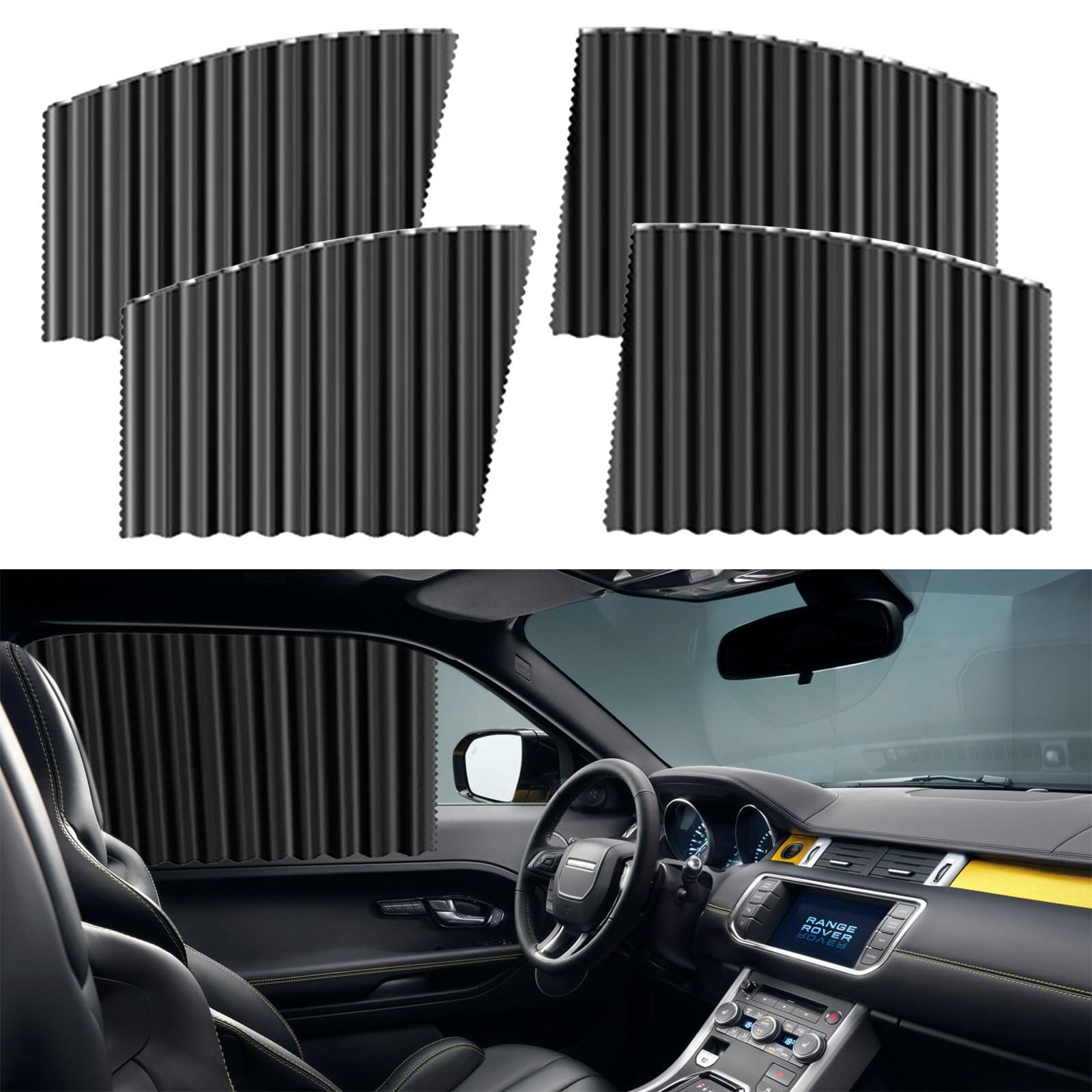 4 Stück Sonnenschutz Auto Baby mit UV-Schutz, Universal Sonnenblende Auto Kinder Seitenscheibe, Sonnenschutz Auto Magnetisch für 95% der Autos, Golf, SUV von Bcuuozeeing