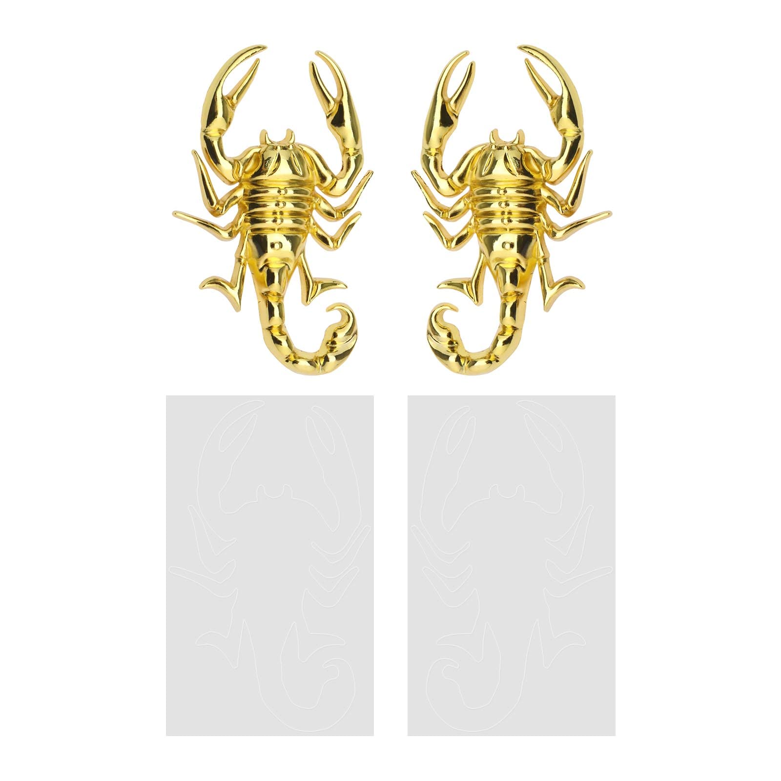 Be In Your Mind 1 Pair Car 3D Scorpion Metal Sticker Waterproof Anti-Rust Car Body Decorative Decor Badge Emblem for Automotive Motorcycle Zinc Alloy Gold von Be In Your Mind