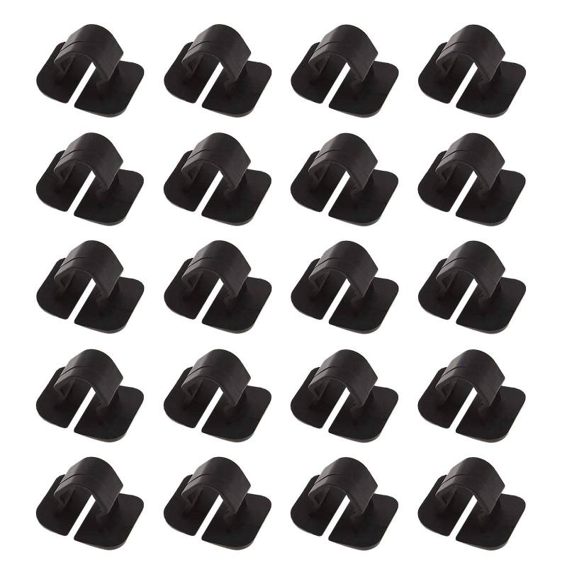 Be In Your Mind 20 Stück Auto Motorhaubenisolierung Pad Halter Clip Auto Haube Kunststoff Schnalle Verschluss Halter 1251866 1H5863849A01C schwarz passend für 15 mm Loch von Be In Your Mind