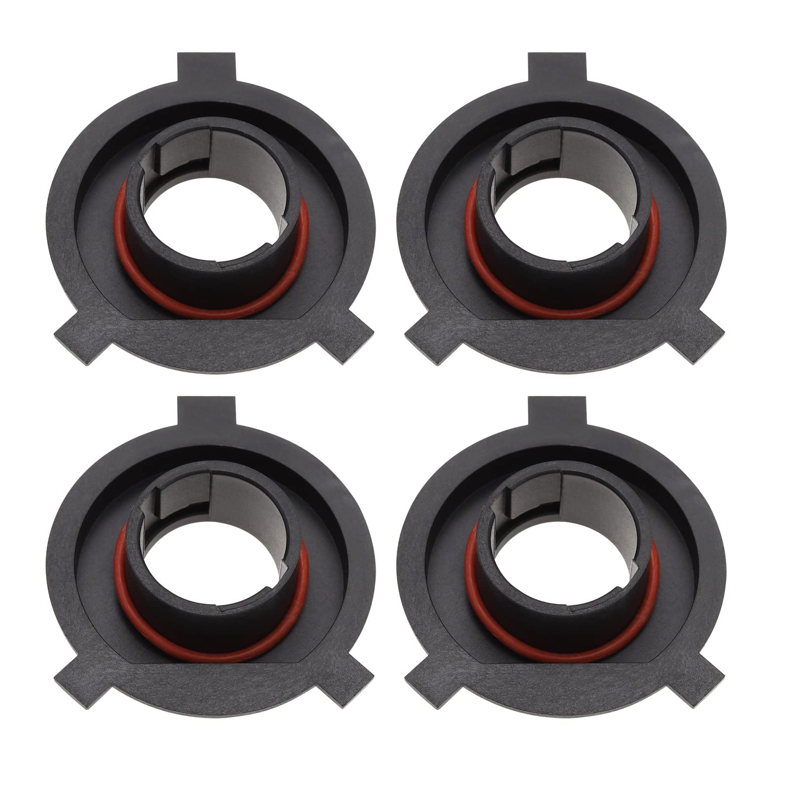 Be In Your Mind 4 STÜCKE H4 LED Scheinwerfer Adapter Sockel Lampenfassungen Halter mit Dichtungsringen Auto Scheinwerfer Lampenhalter Beleuchtung Baugruppen Kunststoff Schwarz Be In Your Mind 4 STÜCKE H4 LED Scheinwerfer Adapter Sockel Lampenfassungen Halter mit Dichtungsringen Auto Scheinwerfer Lampenhalter Beleuchtung Baugruppen Kunststoff Schwarz von Be In Your Mind