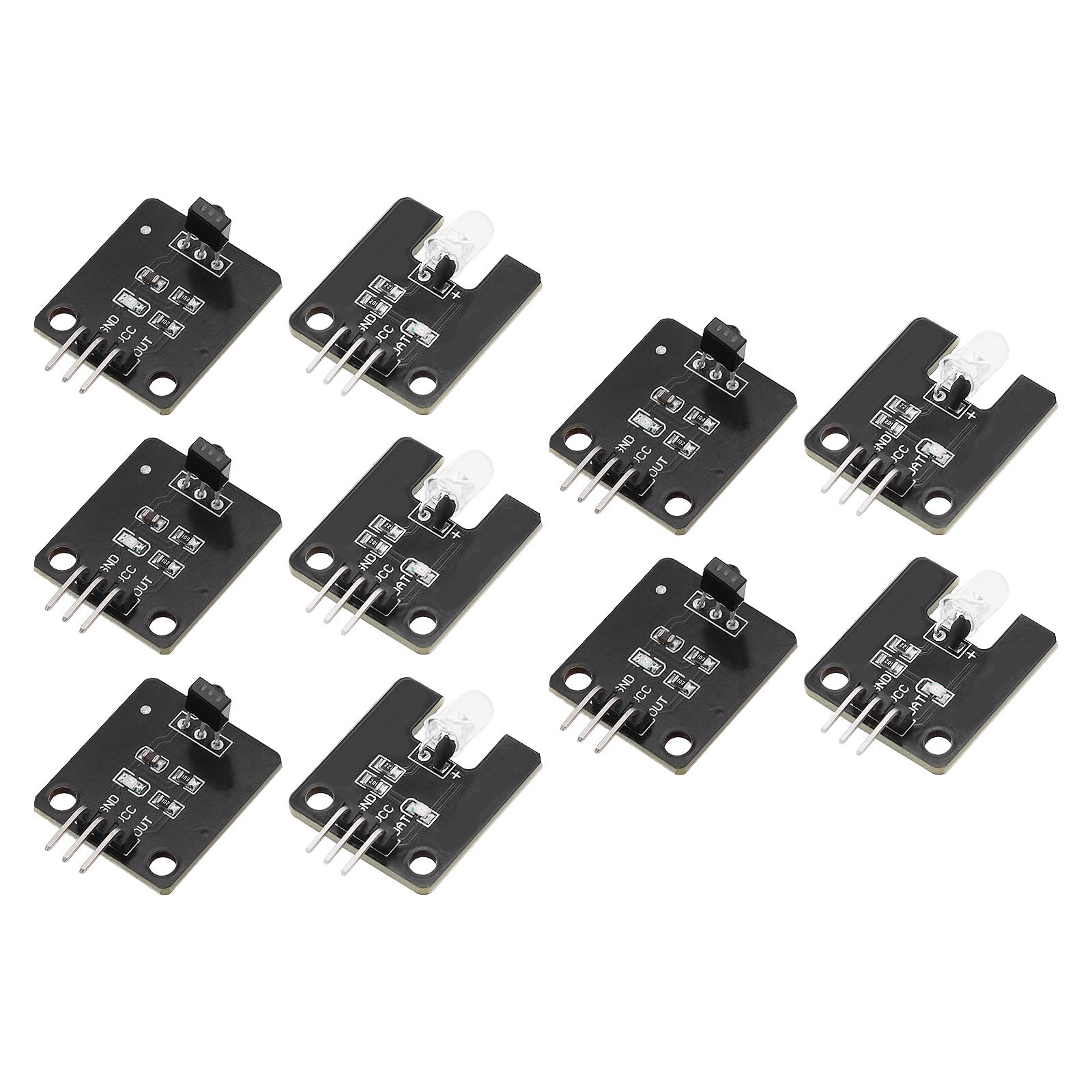Be In Your Mind 5 Sätze 5 V Digital 38 kHz IR-Empfänger-Sensormodul mit IR-Sender-Sensor-Modul-Set, kompatibel mit 51/AVR/ARM-Plattformen von Be In Your Mind