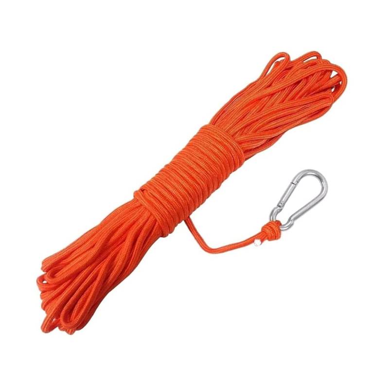 BeGrit 8mm Bootsseil 10m Polypropylen Seil Boot Fenderleine Orange Ankerleine Kajak Festmacher Tauwerk für Bootsport Camping Fischen Wandern von BeGrit