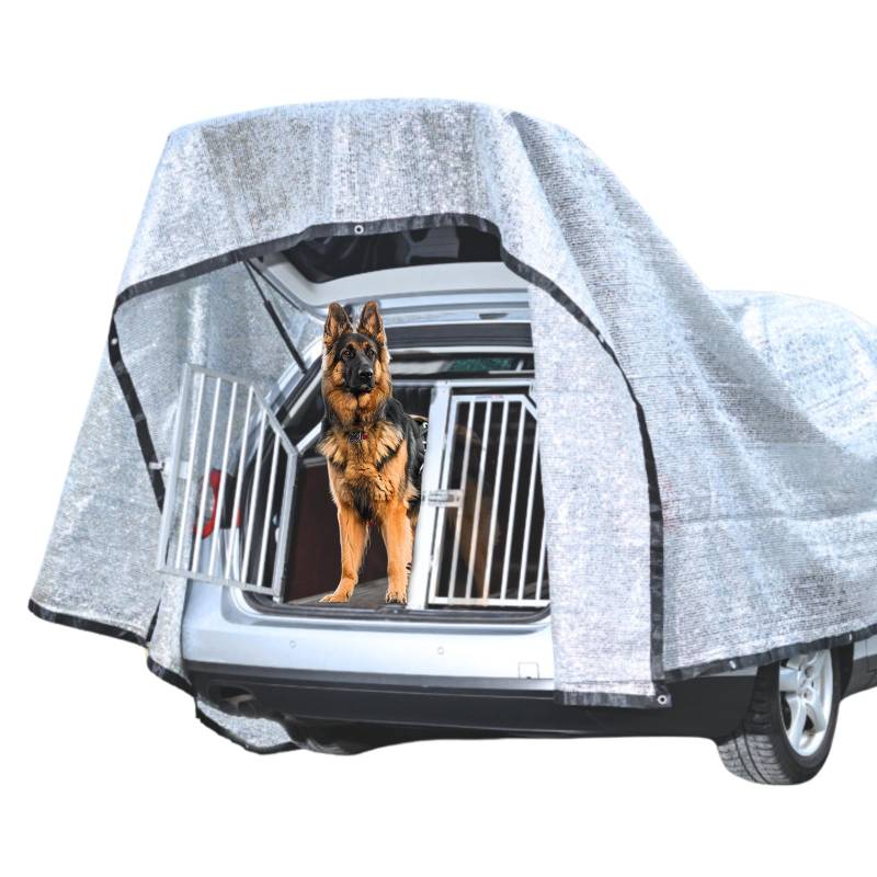BeGrit Schattennetz Auto Hund 99% Alu Hitzeschutz mit Ösen 2m x 1m UV Luftdurchlässiges Sonnennetz Aludecke Auto Alunetz reflektierende Schattenplane für Camping Gewächshaus Garten Patio Pflanze von BeGrit