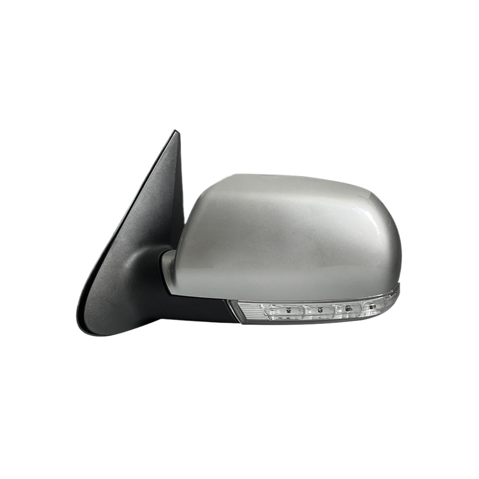 Auto 8 Pins Rückspiegel Montage Kompatibel for Hyundai Santa Fe 2,4 L 2,7 L 2007 2008 2009 2010 2011 2012 elektrische Klapp Blinker (Color : Only-Silver-Left) von BeRBo