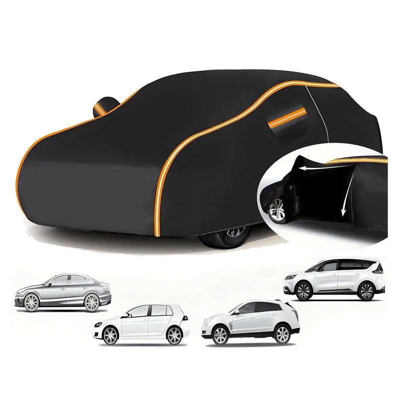 Autoabdeckung Vollgarage für D𝐚cia Duster 1 Phase 1 2010-2017(431,5x182,2x169,5cm),Oxford-Stoffmaterial,Lange reflektierende Streifen,wasserdicht,Kratzfest,leicht und zu installieren von BeRFLo