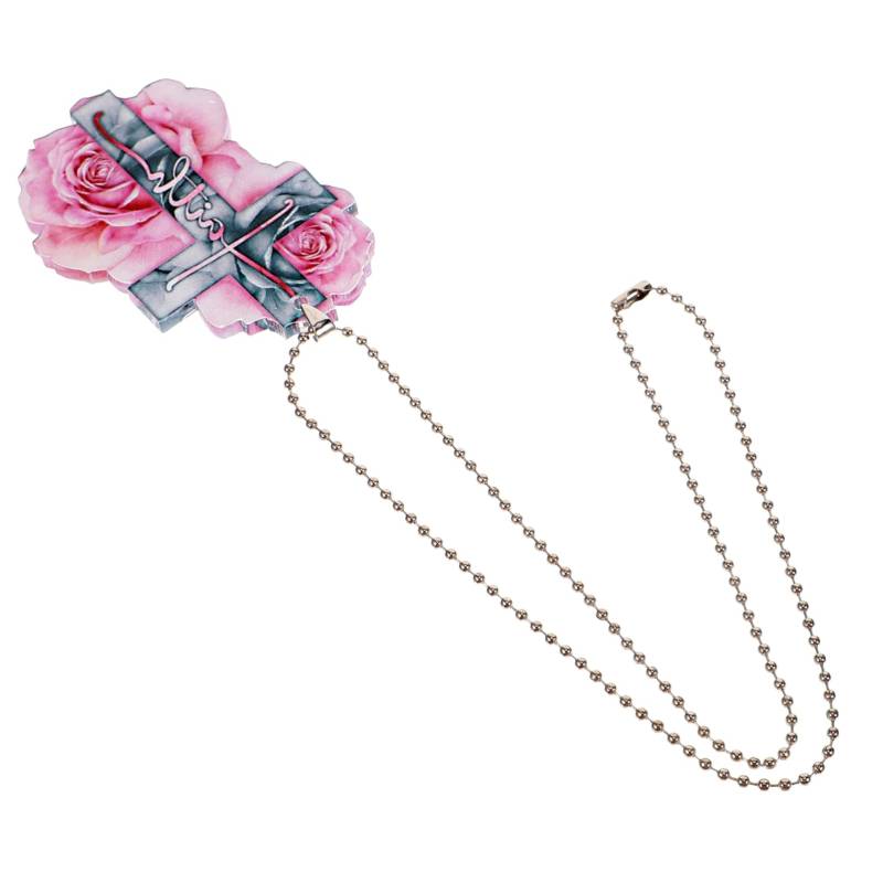 Beatifufu Autospiegel-hängedekoration Kreuz-ornament Rose Einzigartiges Wanddekor Für Freunde von Beatifufu