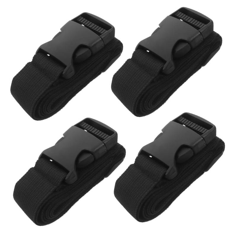 Beaupretty 4 Stück Multifunktioneller Gurt Verpackungsgurte Binden Sie Die Gurte Fest Verstellbare Packgurte Rucksackschnallengürtel Schnallengurte Bewegliche Riemen Schwarz Polypropylen von Beaupretty
