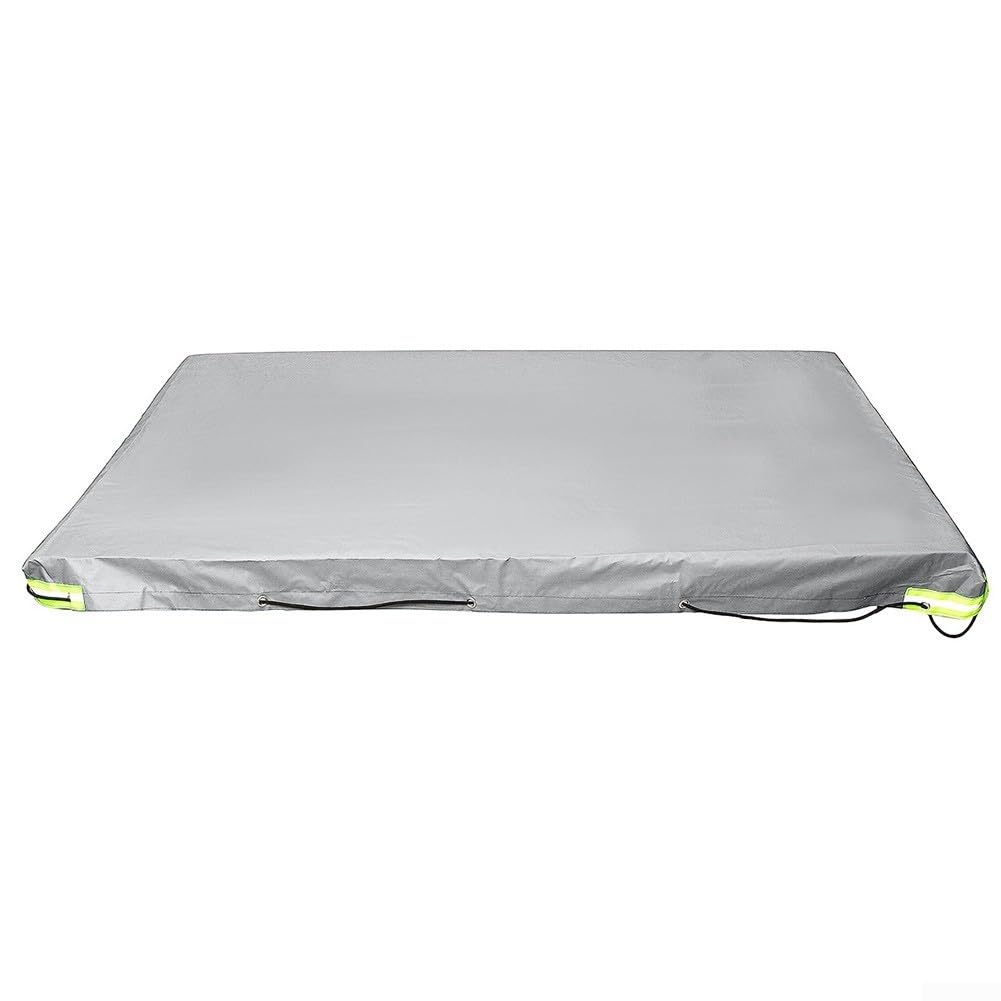 Bebykilemi Abdeckung für Autoanhänger, 208 x 114 x 13 cm, wasserdicht, winddicht, Campinganhänger, Anti-UV-Staubschutz, Außenaufbewahrung (grau) von Bebykilemi