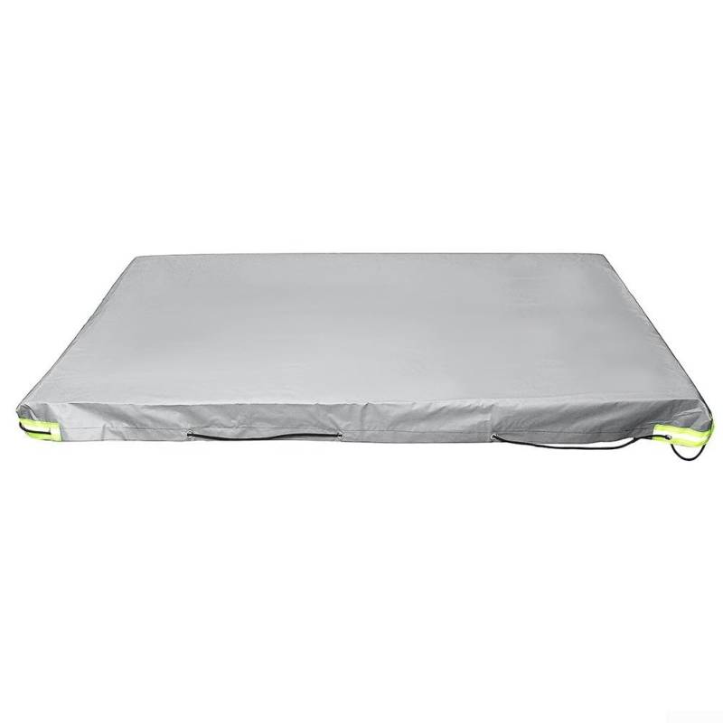 Bebykilemi Abdeckung für Autoanhänger, 208 x 114 x 13 cm, wasserdicht, winddicht, Campinganhänger, Anti-UV-Staubschutz, Außenaufbewahrung (grau) von Bebykilemi