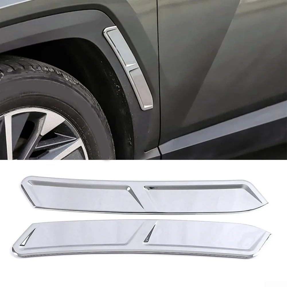 Kotflügel-Verkleidung für Hyundai Tucson 22 24, hochwertiges ABS-Material mit Chrom-Finish (vorne) von Bebykilemi