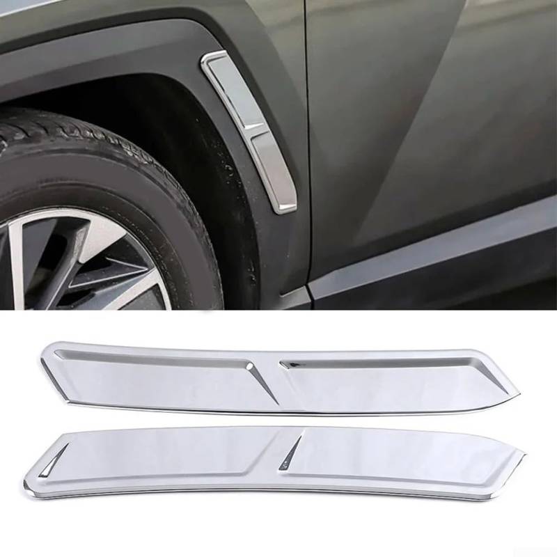 Kotflügel-Verkleidung für Hyundai Tucson 22 24, hochwertiges ABS-Material mit Chrom-Finish (vorne) von Bebykilemi