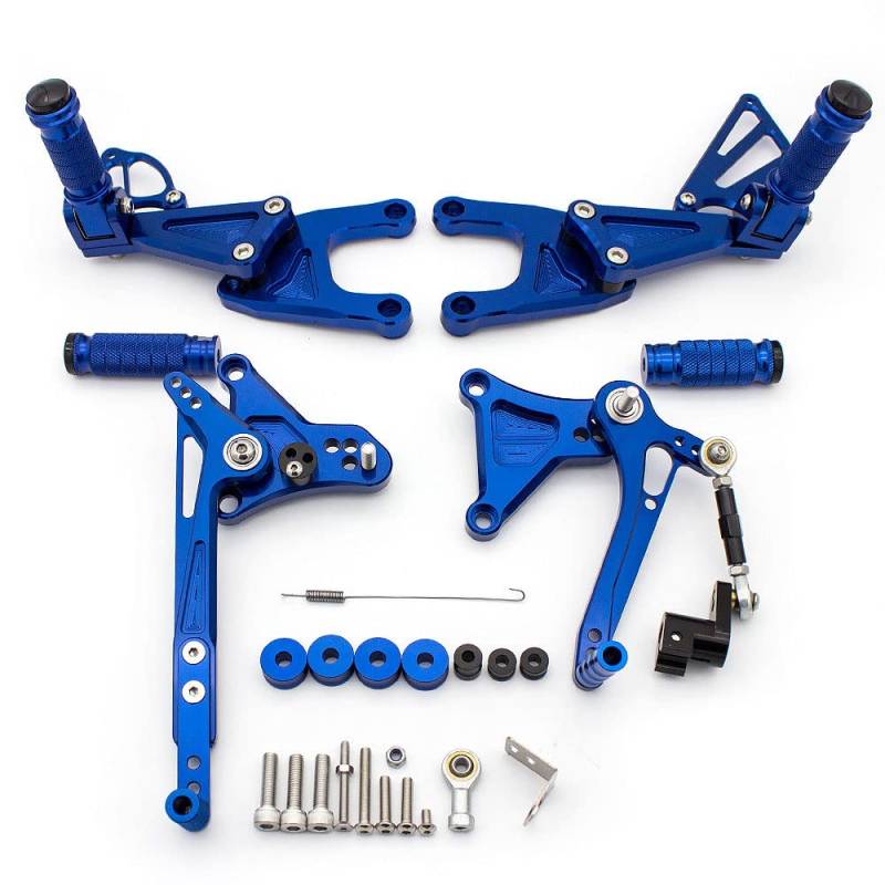 Motorcycle Footrests/Passend for Benelli Tnt125 TNT 125 2016–2020 Motorrad-Fußrastenanlage, Fußstütze, CNC-Aluminiumlegierung, Fußrastenanlage, Fußrasten(Blue) von Becwdvo