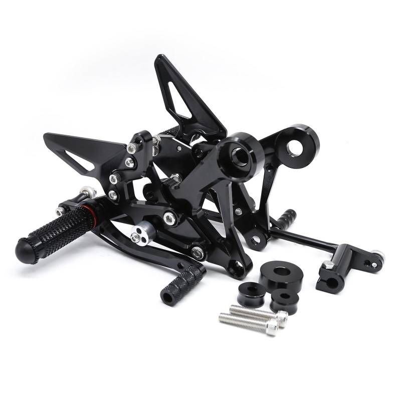 Motorcycle Footrests/Passend for CFMOTO CF Moto XO-1 Papio 125 CF125 / XO-1 ABS CNC-verstellbare Motorrad-Fußstütze hinten eingestellt Fußrastenanlage Fußrasten Pedal Fußrasten(Black) von Becwdvo