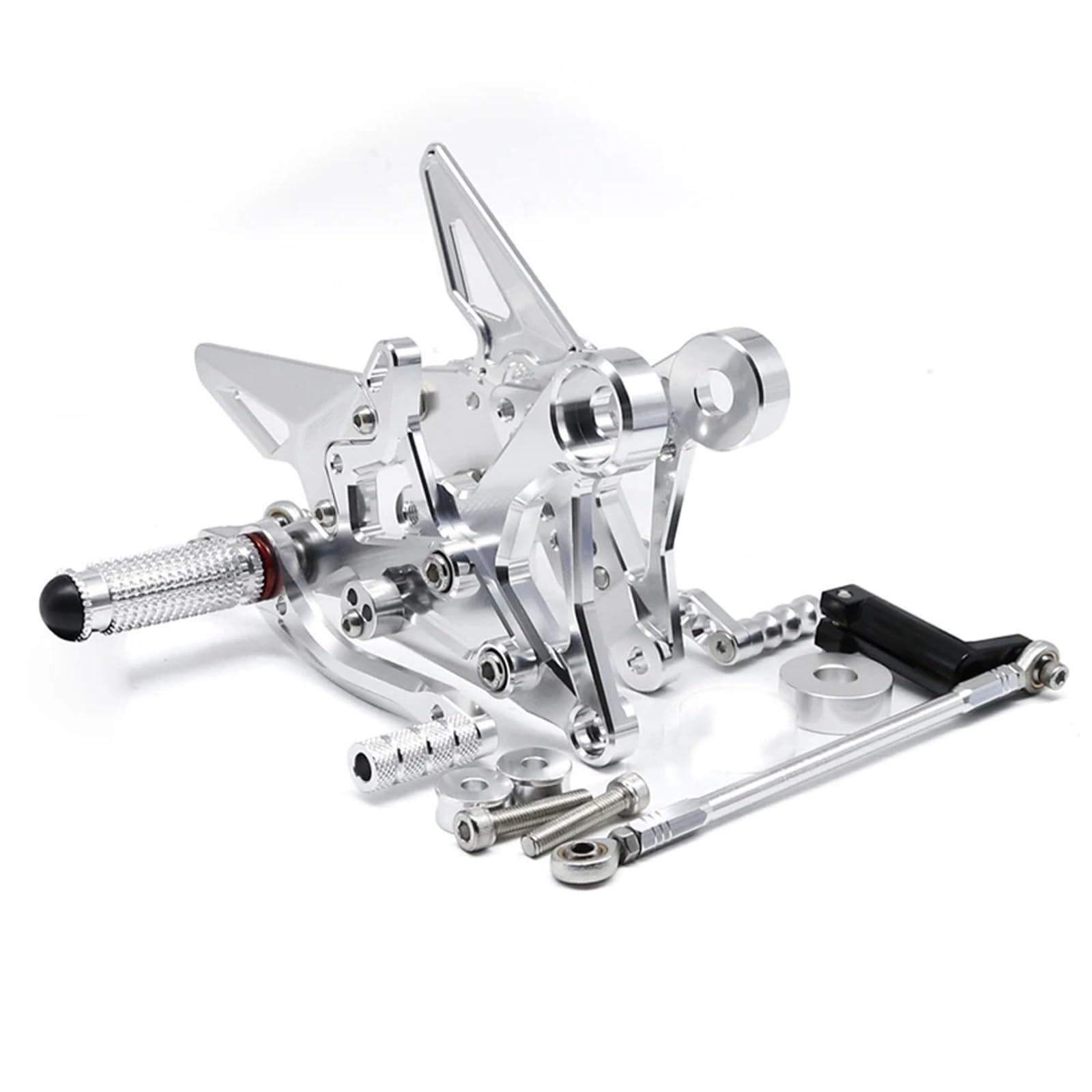 Motorcycle Footrests/Passend for CFMOTO CF Moto XO-1 Papio 125 CF125 / XO-1 ABS CNC-verstellbare Motorrad-Fußstütze hinten eingestellt Fußrastenanlage Fußrasten Pedal Fußrasten(Silver) von Becwdvo