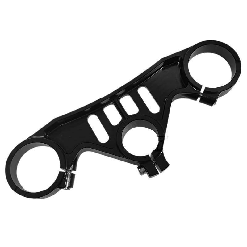 Motorcycle Footrests/Passend for Ducati Panigale V4 V4S V4R SP 2018-2022 Motorradzubehör Gabelbrücke Vordere Obergabel Silber Aluminiumlegierung(Black) von Becwdvo