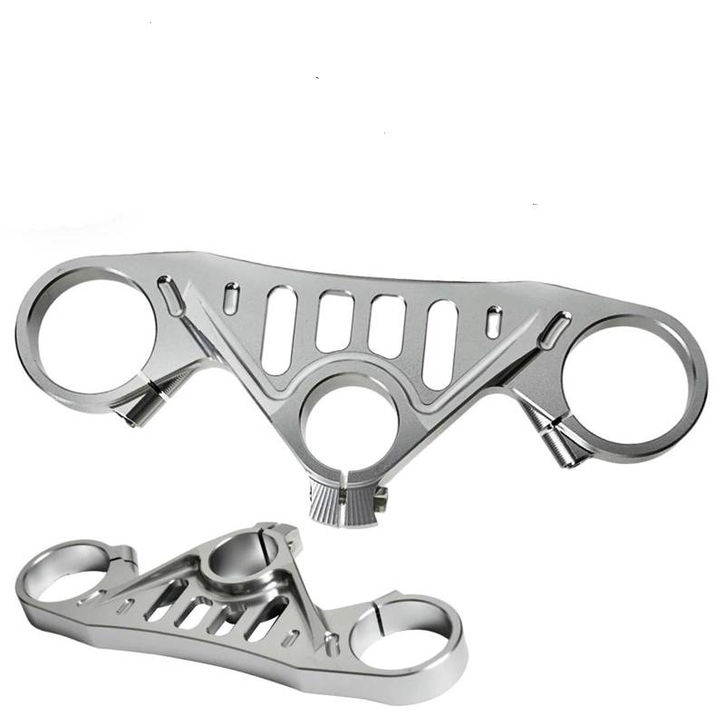 Motorcycle Footrests/Passend for Ducati Panigale V4 V4S V4R SP 2018-2022 Motorradzubehör Gabelbrücke Vordere Obergabel Silber Aluminiumlegierung(Silver) von Becwdvo