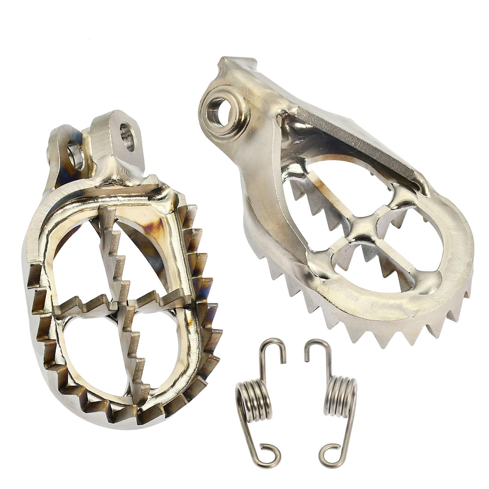 Motorcycle Footrests/Passend for KTM EXC EXCF XC XCF SX SXF 65-530 Husqvarna GasGas 1998-2024 Motorradzubehör Fußrasten aus Titanlegierung(Style 01) von Becwdvo
