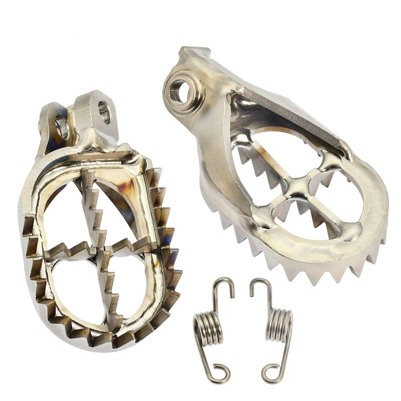 Motorcycle Footrests/Passend for KTM EXC EXCF XC XCF SX SXF 65-530 Husqvarna GasGas 1998-2024 Motorradzubehör Fußrasten aus Titanlegierung(Style 01) von Becwdvo