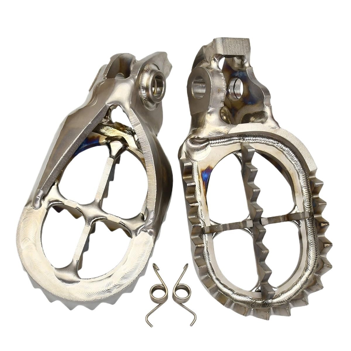 Motorcycle Footrests/Passend for KTM EXC EXCF XC XCF SX SXF 65-530 Husqvarna GasGas 1998-2024 Motorradzubehör Fußrasten aus Titanlegierung(Style 02) von Becwdvo
