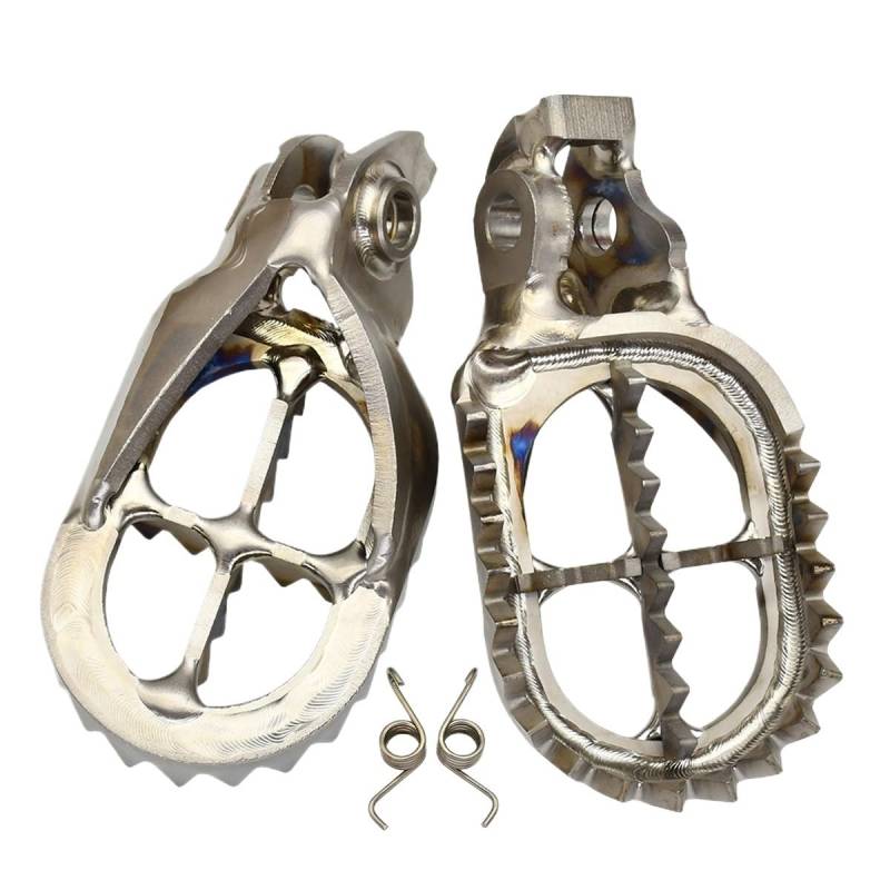 Motorcycle Footrests/Passend for KTM EXC EXCF XC XCF SX SXF 65-530 Husqvarna GasGas 1998-2024 Motorradzubehör Fußrasten aus Titanlegierung(Style 02) von Becwdvo
