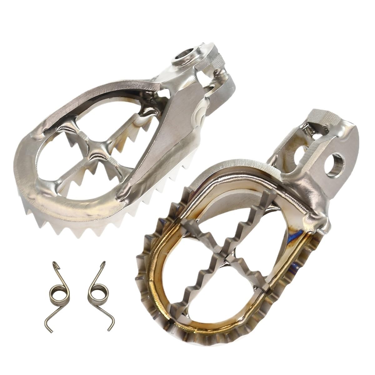 Motorcycle Footrests/Passend for KTM EXC EXCF XC XCF SX SXF 65-530 Husqvarna GasGas 1998-2024 Motorradzubehör Fußrasten aus Titanlegierung(Style 03) von Becwdvo