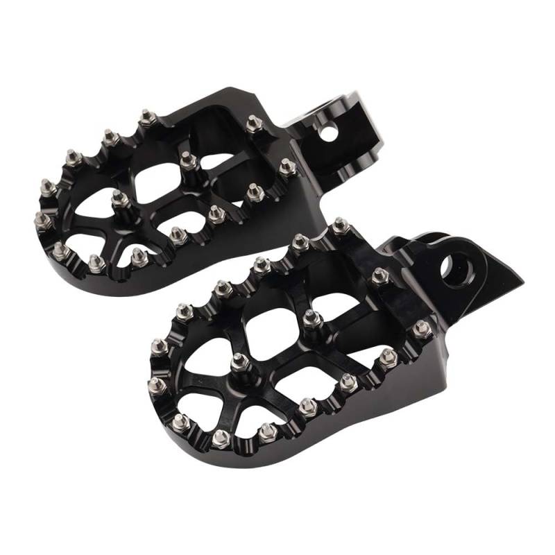 Motorcycle Footrests/Passend for Kawasaki KX 65 80 85 100 112 KX65 KX80 KX85 KX100 KX112 Motorradzubehör Fußrasten Fußrasten Fußrastenstützen Pedalplatte(Black) von Becwdvo