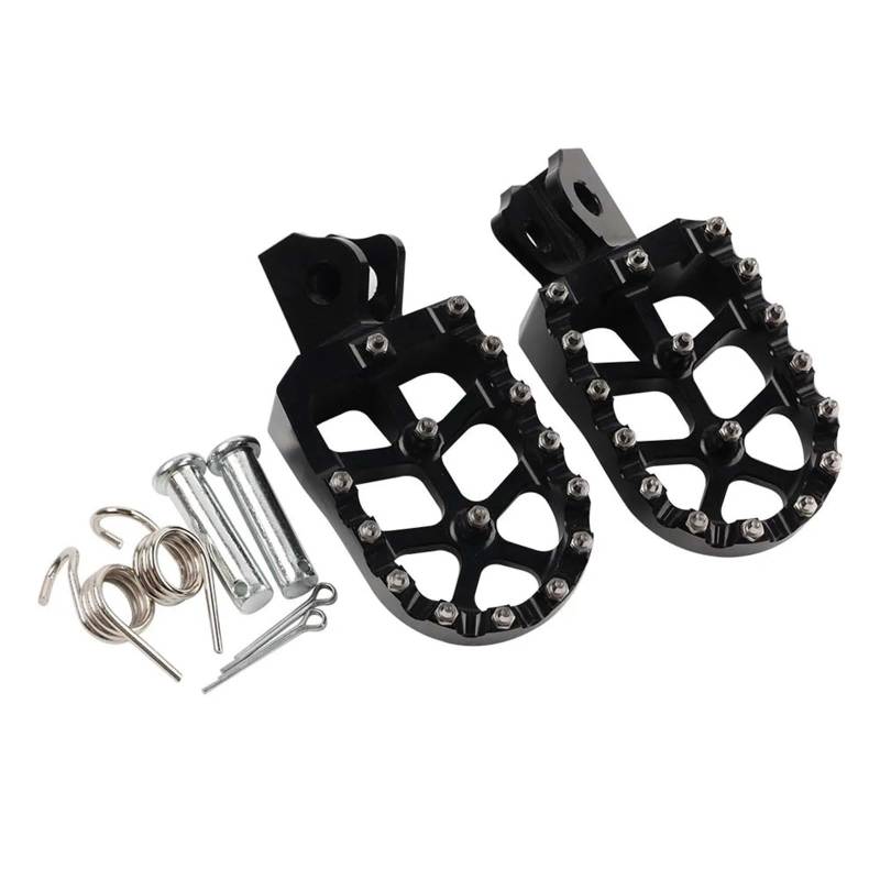 Motorcycle Footrests/Passend for Kawasaki KX65 KX80 KX85 KX100 KX112 KLX140 KLX140L KLX140G Motorradzubehör Fußrasten Fußrasten Fußrasten Rasten Pedale(Black) von Becwdvo