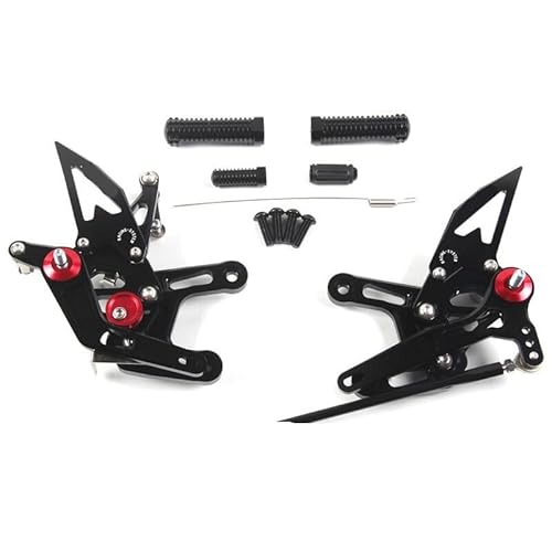 Motorcycle Footrests/Passend for Kawasaki ZX10R CNC verstellbare Fußstütze Ninja ZX-10R ZX1000 ABS 2016 – 2020 2017 2018 2019 Fußrasten Fußrasten(Black) von Becwdvo