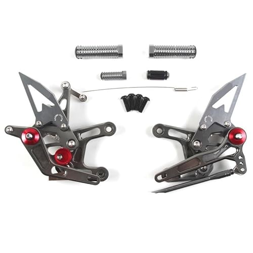 Motorcycle Footrests/Passend for Kawasaki ZX10R CNC verstellbare Fußstütze Ninja ZX-10R ZX1000 ABS 2016 – 2020 2017 2018 2019 Fußrasten Fußrasten(Titanium Gray) von Becwdvo