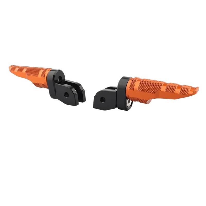 Motorcycle Footrests/Passend for MULTISTRADA 950 Multistrada 1200 S Enduro Multistrada 1260 Hypermotard 821 SP Vordere Fußstützen Fußrasten Pedal Fußständer(Orange) von Becwdvo
