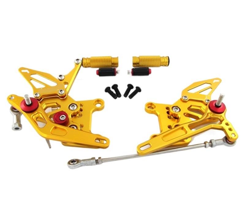 Motorcycle Footrests/Passend for Speed ​​Triple 1050 2005–2010, CNC-verstellbare Fußstützen, Fahrerfußrasten, Fußrastenanlage, 2006, 2007, 2008, 2009, Silber(Gold) von Becwdvo