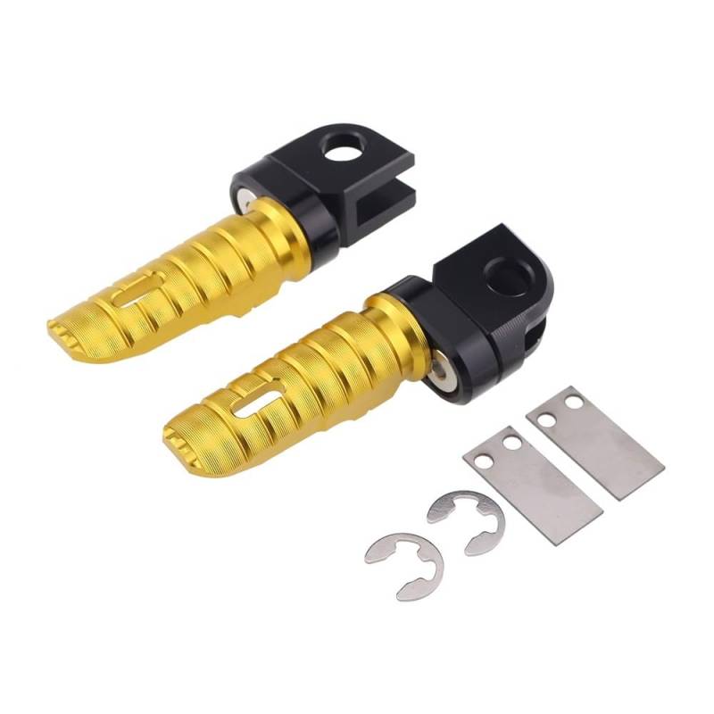 Motorcycle Footrests/Passend for Z 1000 Z1000R for Z H2 H 2 SX SE Z125 PRO Z250 SL Z300 Z400 Z650 Z750 R Z800 Z900 Z900R Vordere Fußstütze Fußrasten Pedale(A-Gold) von Becwdvo