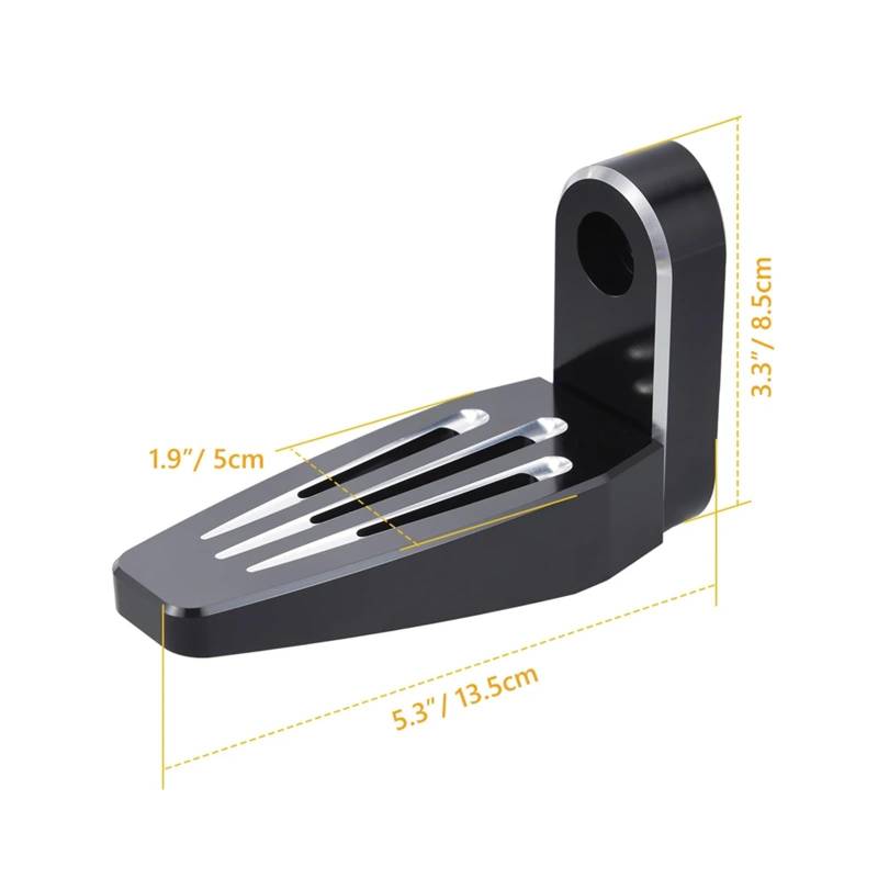 Motorcycle Footrests 360 ° verstellbare dritte Fußraste, 3. Fußrasten, passend for Can Am Spyder F3 Limited F3-S F3-T, Aluminium-Highway-Fußrasten von Becwdvo