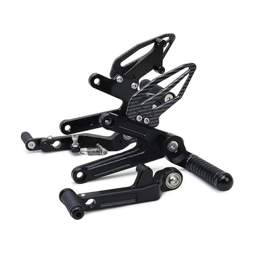 Motorcycle Footrests CNC Aluminium Motorlcycle Einstellbare Fußrastenanlage Fußrasten Fußrasten Fußrasten Hinten Set Pedal(Carbon Fiber Color) von Becwdvo
