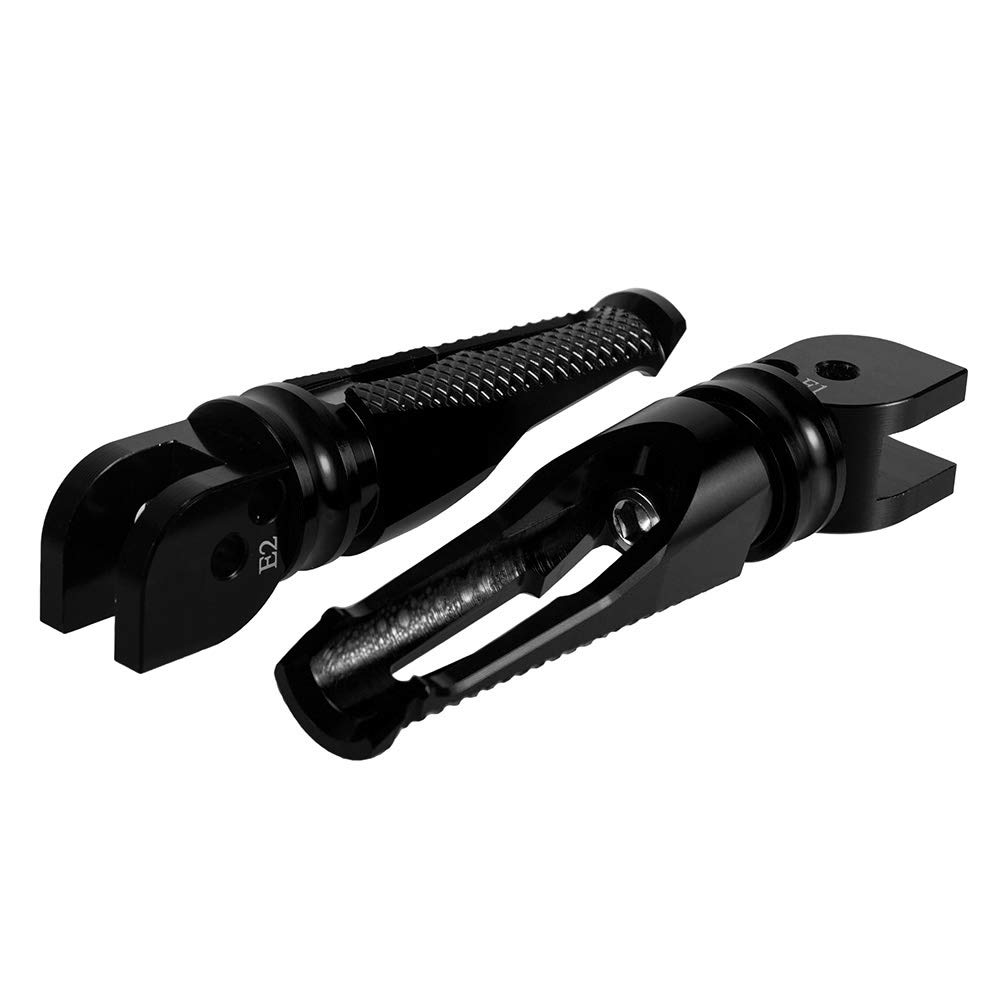 Motorcycle Footrests Fußrasten CNC-Aluminium-Motorrad-Fußstütze, Beifahrer-Fußpedale/Passend for Ducati Monster 696/796 for Monster 1100/S/EVO(Black) von Becwdvo