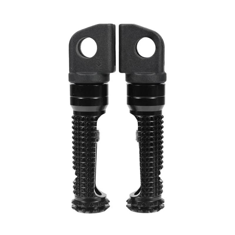 Motorcycle Footrests Fußrasten vorne/Fit for Kawasaki ZZR 1400 1200 1100 600 ZRX 400 Zephyr GPZ ER6N ER6F GTR1400 Motorrad Reiter Fußstütze(Black) von Becwdvo
