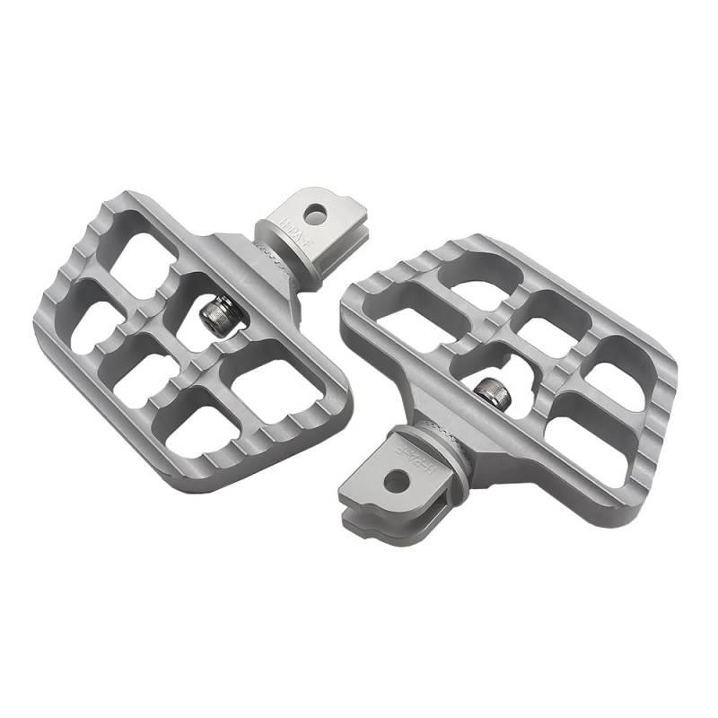 Motorcycle Footrests Fußrastenanlage vorne for Motorräder, verstellbare Fußrasten, drehbare Fußrasten/passend for Pan America 1250 RA1250 R1250S 2020–2023(Silver) von Becwdvo