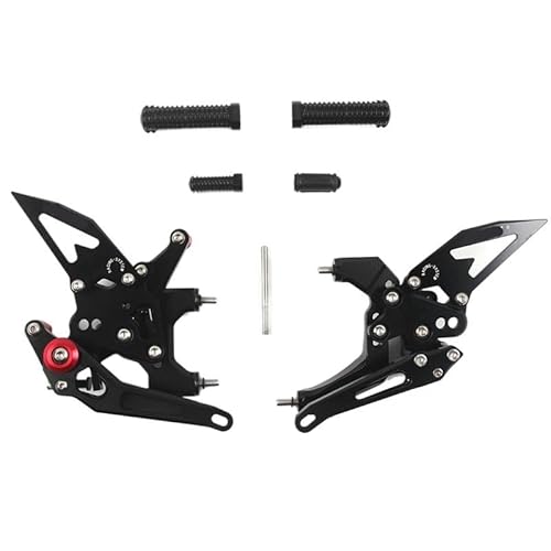 Motorcycle Footrests Fußstützen/Fit for Ducati 959 Panigale 2016 2017 2018 CNC Fahrer Verstellbare Fußstütze Fußrasten Rearset Silber Schwarz Aluminium(Black) von Becwdvo