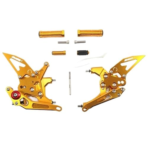 Motorcycle Footrests Fußstützen/Fit for Ducati 959 Panigale 2016 2017 2018 CNC Fahrer Verstellbare Fußstütze Fußrasten Rearset Silber Schwarz Aluminium(Gold) von Becwdvo