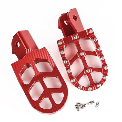 Motorcycle Footrests Modifizierte, rutschfeste Fußpedale aus Aluminiumlegierung for Motorräder sind/passen for Honda CRF Light Bee Extreme Creepers Bobbir Modifica...(Red [a Pair]) von Becwdvo