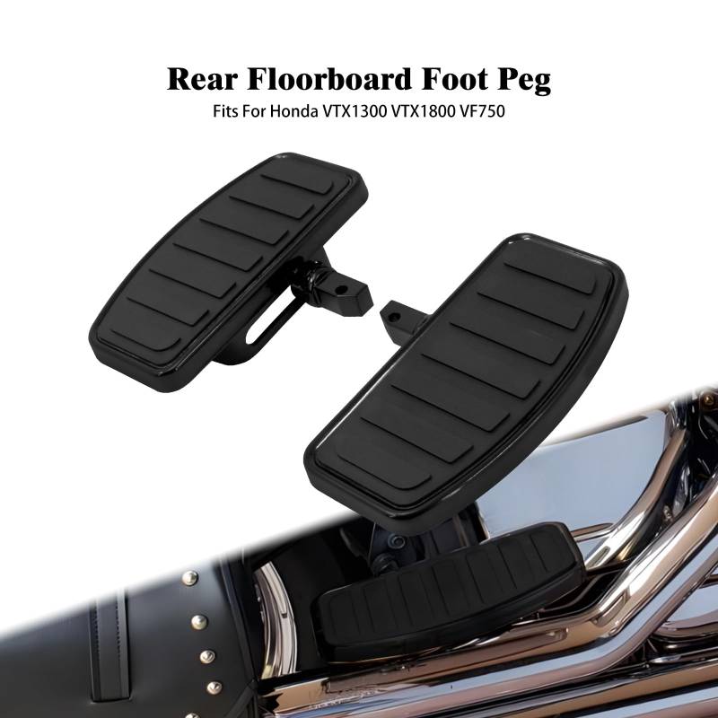 Motorcycle Footrests Motorrad-Beifahrer-Fußrasten hinten, Gummi-Fußstütze/Passend for Honda VTX 1300 VF250 / Passend for Suzuki Boulevard/Passend for Yamaha/Passend for Magna von Becwdvo