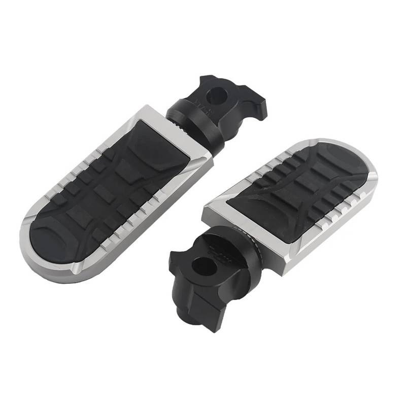 Motorcycle Footrests Motorrad-Fußrasten/Passend for Yamaha Tenere 700 XTZ700 Tenere700 2019-2024 2023 Vordere Fußrasten Pedal 360 Grad verstellbare Fußstütze(Black Silver) von Becwdvo