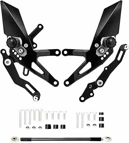 Motorcycle Footrests Motorrad-Fußstütze, Hintere Fußstütze/Fit for Honda CB650F CBR650F 2014-2017 CB650R CBR650R 2019-2023 Aluminium-Fuß-Passagier-Pegs(Titanium) von Becwdvo