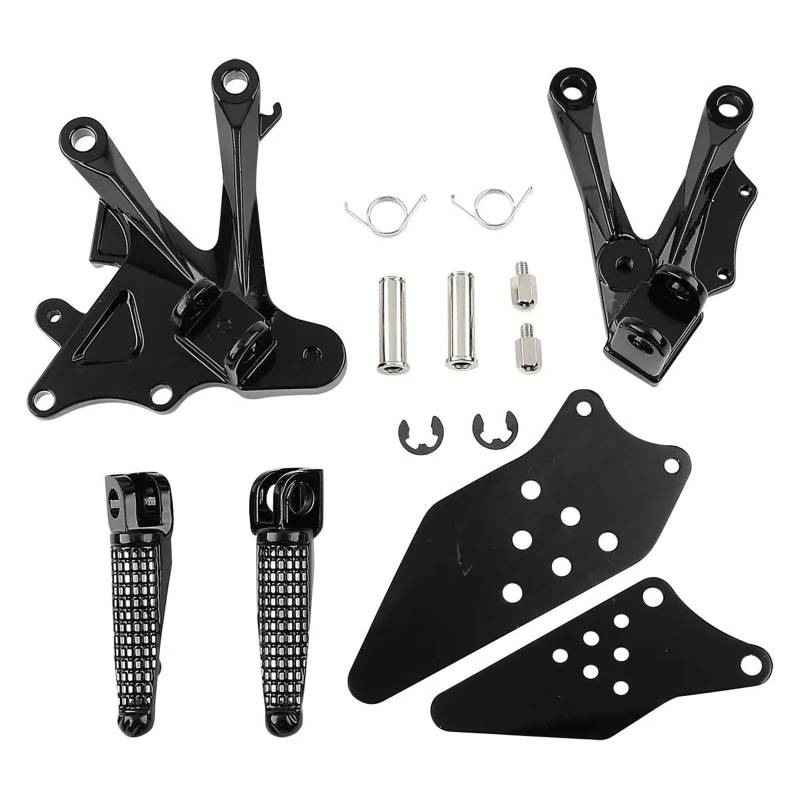 Motorcycle Footrests Motorrad Vorne Fußrasten Fußrasten/Fit for Kawasaki ZX10R 2006-2010 2007 2008 09(Black) von Becwdvo