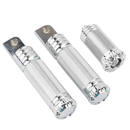 Motorcycle Footrests Motorrad Vorne Hinten Fußrasten Fußstützen Shifter Pegs Nagel/Fit for Harley Touring Road Glide Sportster 883 1200 Softail Fatboy Dyna(Chrome Set D) von Becwdvo