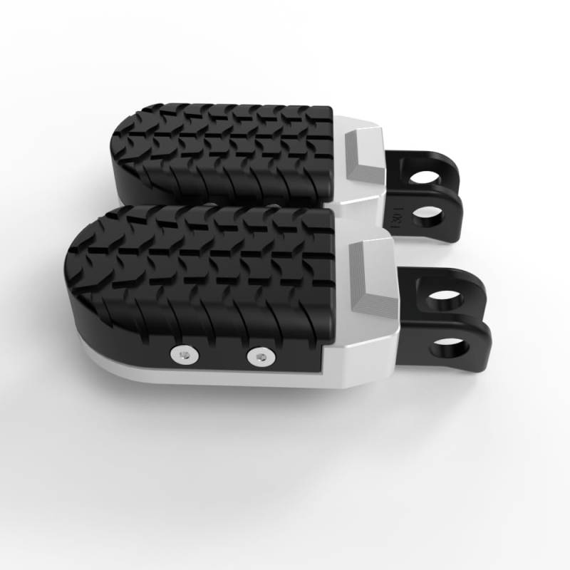 Motorcycle Footrests Motorrad verstellbare Fußstützen vorne/Fit for Indian FTR1200/S/R/Rally 2019 2020 2021 2022 2023 2024 Fußrasten Fußrasten Pedal(Tyle 2 Silver) von Becwdvo