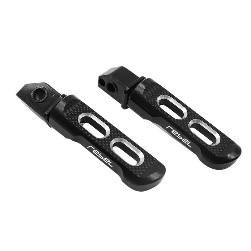 Motorcycle Footrests Motorradzubehör/Passend for Honda Rebel CMX250 CMX300 CMX500 2017 2018 2019 2020 2021 Fußstütze Fußrastenpedal Fußstützenverlängerung(Rebel Logo Black) von Becwdvo