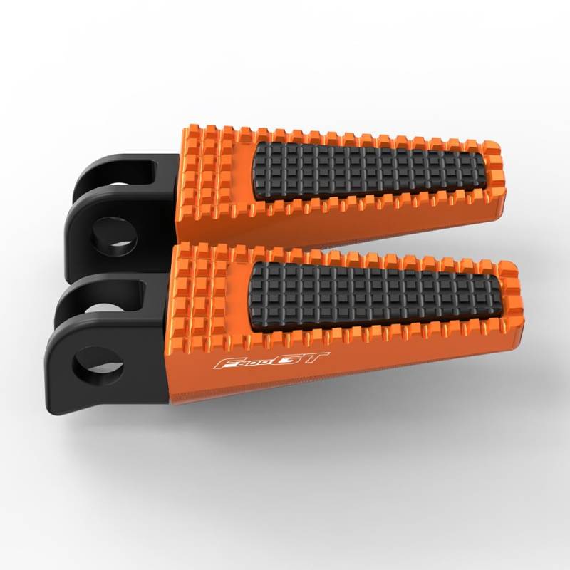 Motorcycle Footrests Passend for BMW F800GT 2012 2013 2014 2015 2016 2017 2018 2019 2020 Motorrad verstellbare Fußrasten Pedale Fußrasten Vorderfußstütze(Type 2 Orange F800GT) von Becwdvo