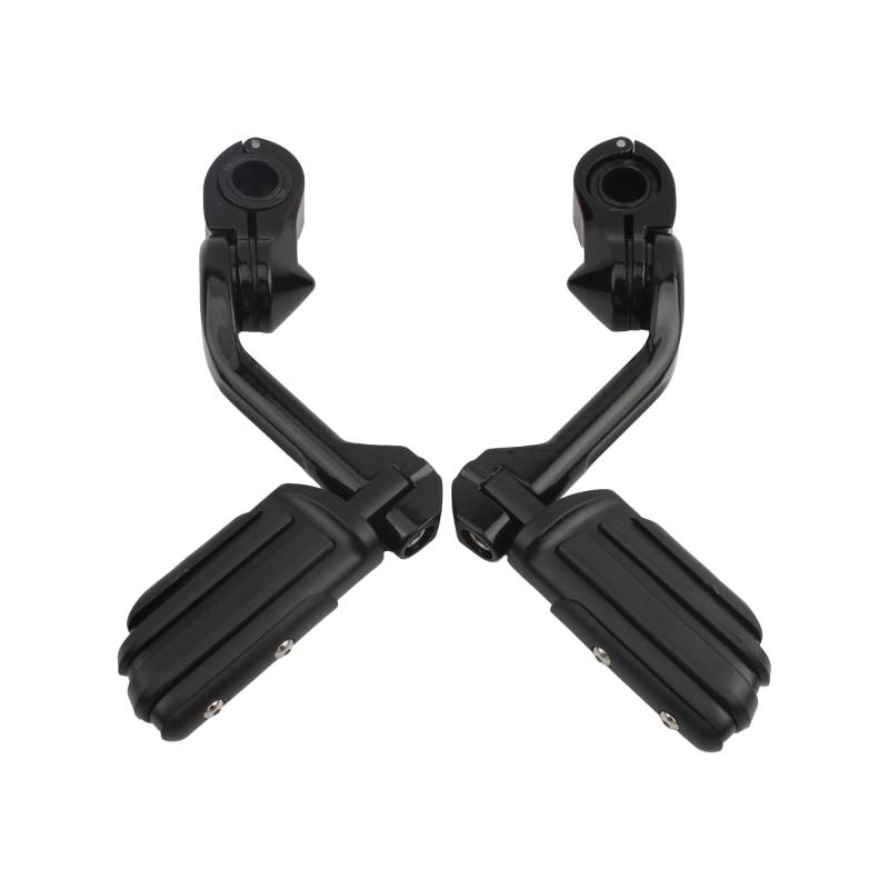Motorcycle Footrests Universal Motocross Highway Bar Fußrasten Pedal Fußstütze Enduro Motorrad Aluminium Kurze Fußrasten Klemmen/Fit for Harley(FR120-9) von Becwdvo