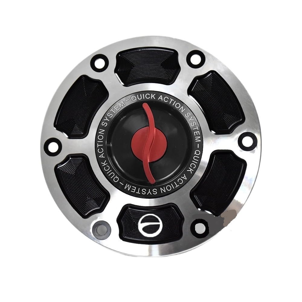 Motorcycle Gas Fuel Cap Motorrad-Motoröl-Einfülldeckel/Passend for BMW R1150GS R1150R 1999-2006 R1150RS R1150RT 2001-2005 Schlüsselverriegelungsstecker Kraftstofftankdeckel(Black Red Type-S) von Becwdvo